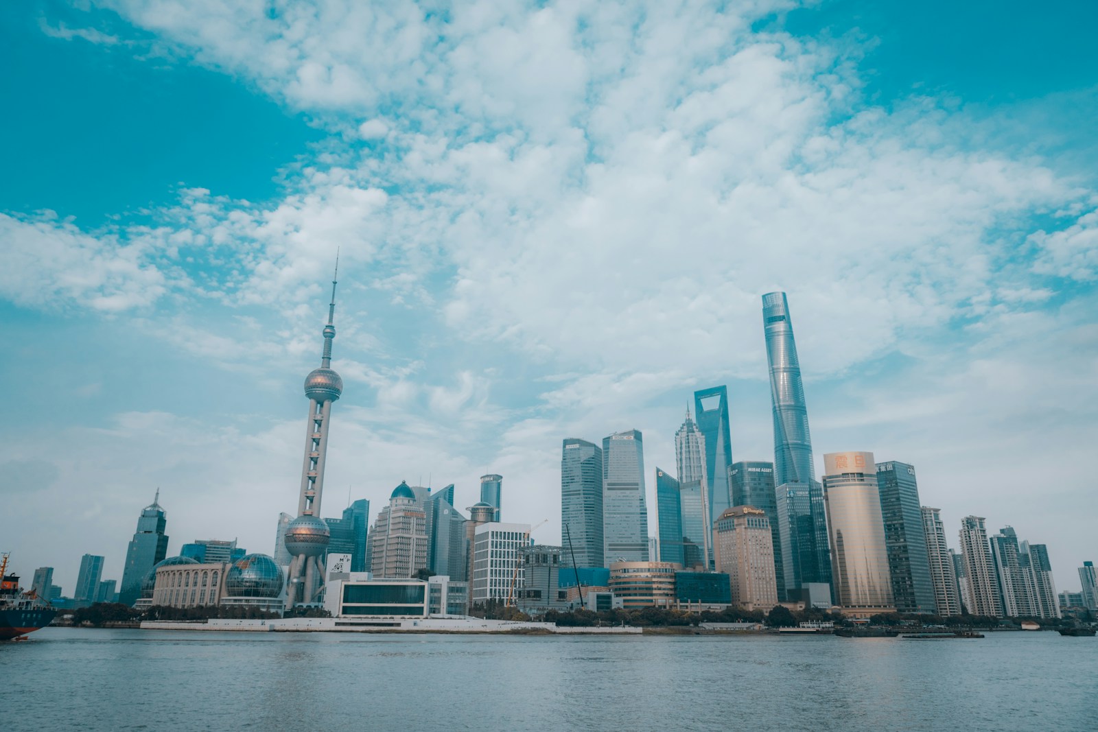 Shanghai skyline beside the Huangpu River